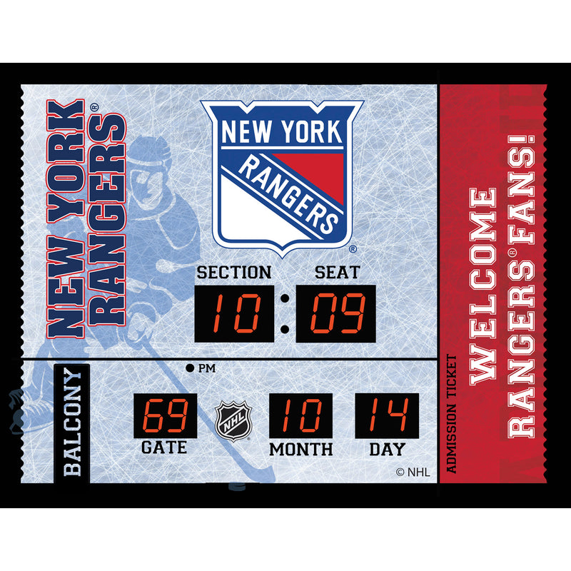 Bluetooth Scoreboard Wall Clock, New York Rangers,7cl4368