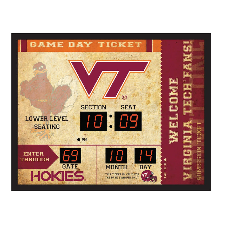 Bluetooth Scoreboard Wall Clock, Virginia Tech,7cl903b