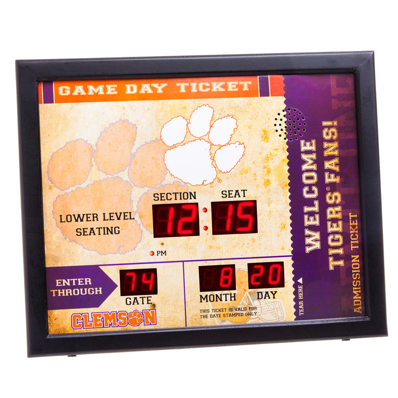 Bluetooth Scoreboard Wall Clock, Clemson,7cl912