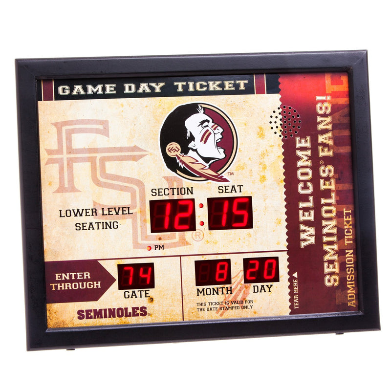 Bluetooth Scoreboard Wall Clock, Florida State,7cl918