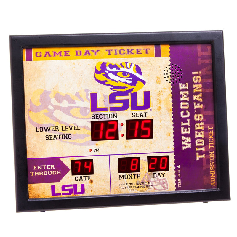 Bluetooth Scoreboard Wall Clock, LSU,7cl921