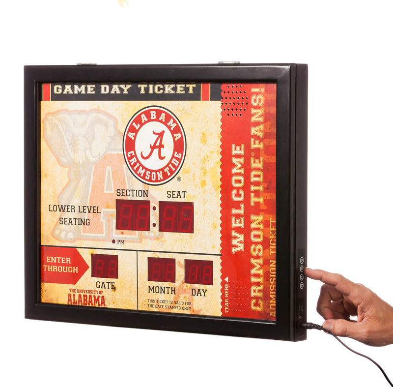 Bluetooth Scoreboard Wall Clock, Alabama,7cl924