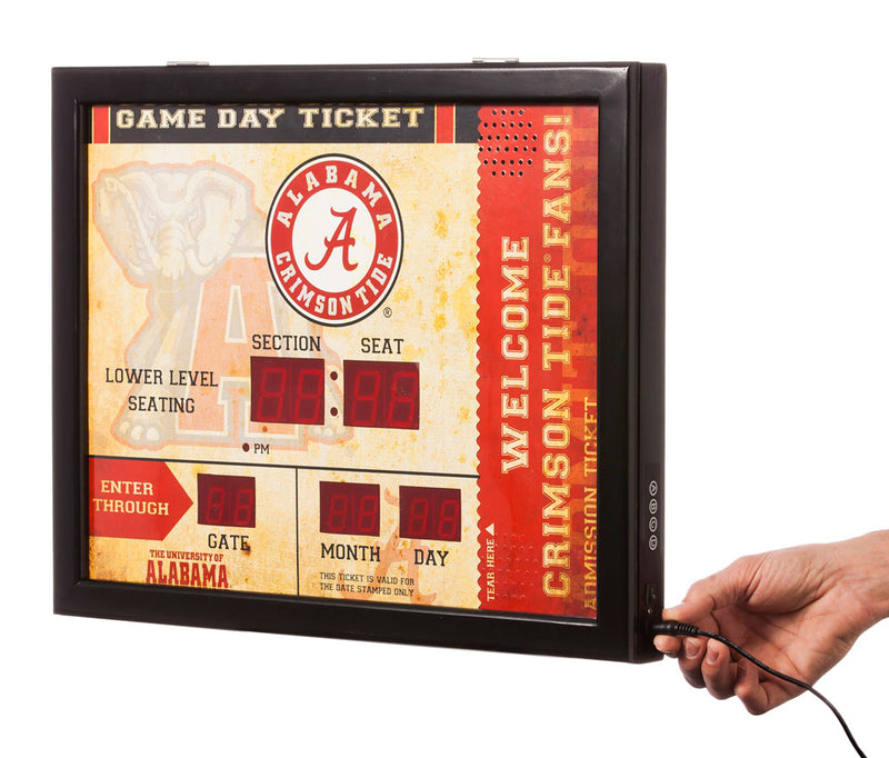 Bluetooth Scoreboard Wall Clock, Alabama,7cl924