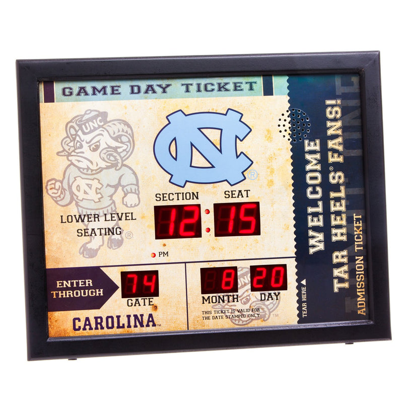 Bluetooth Scoreboard Wall Clock, North Carolina,7cl951