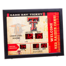 Bluetooth Scoreboard Wall Clock, Texas Tech,7cl963