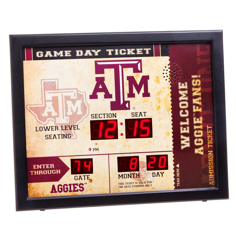 Bluetooth Scoreboard Wall Clock, Texas A&M,7cl969