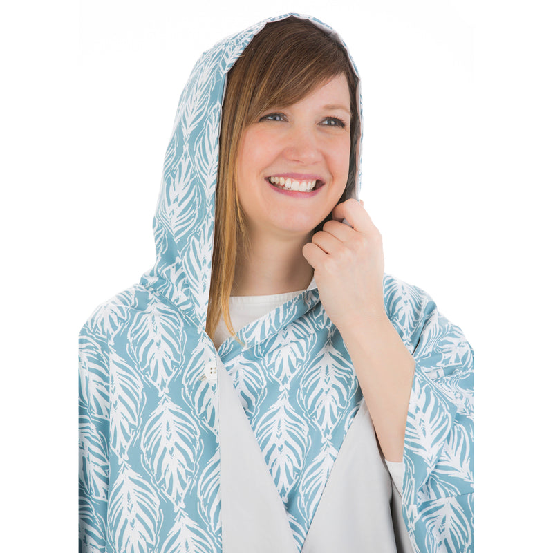 Botanical Reversible Rain Cape, 2 Asst, Green, Blue,7cwc462