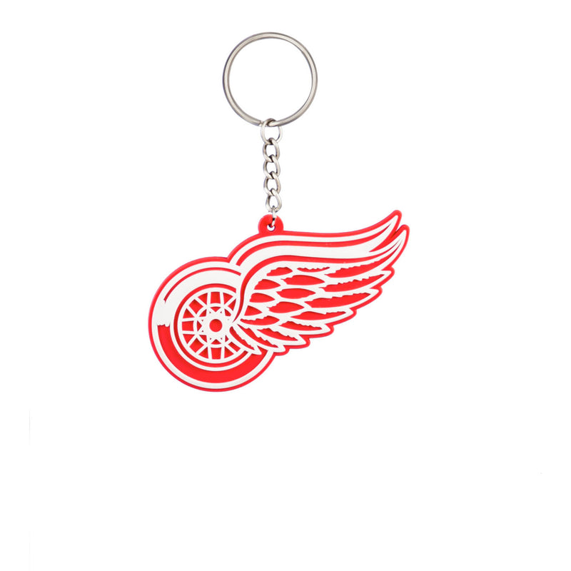 Team Sports America NHL Detroit Red Wings Bold Sporty Rubber Keychain - 5" Long x 3" Wide x 0.2" High