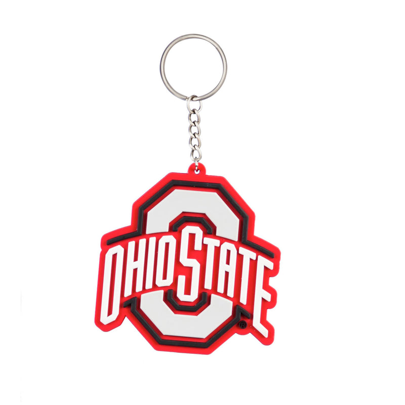 Team Sports America NCAA Ohio State University Bold Sporty Rubber Keychain - 5" Long x 3" Wide x 0.2" High