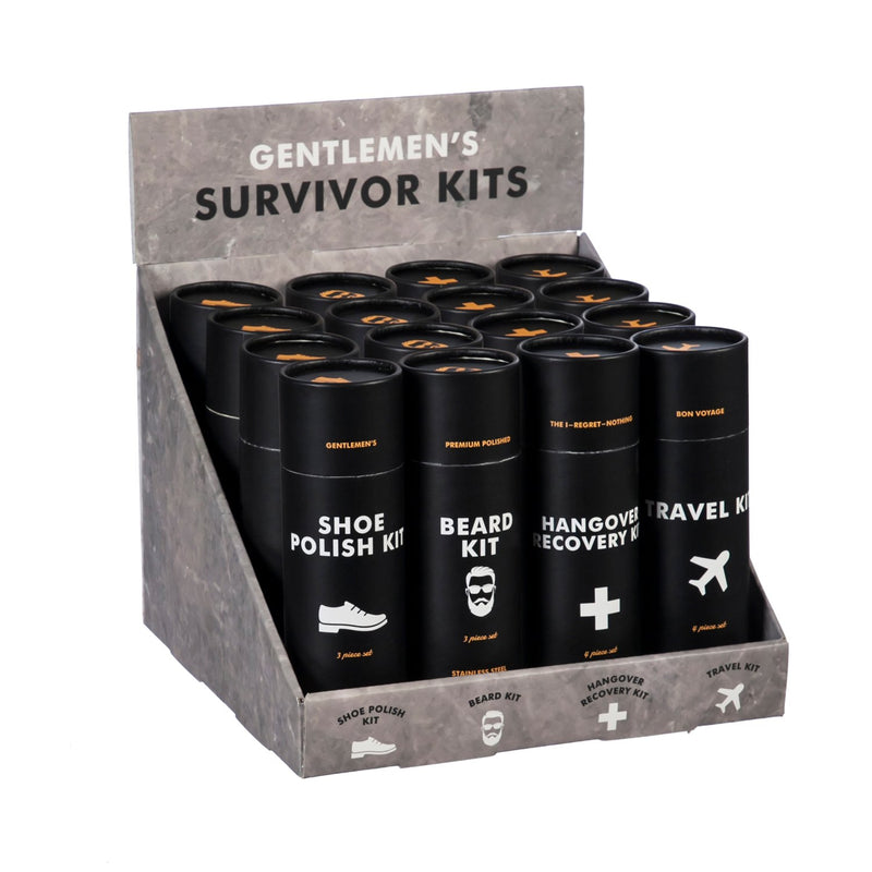 Novelty Survivor Tube Kits, 4 Designs, 4 of each, 16 pcs total,7ta019