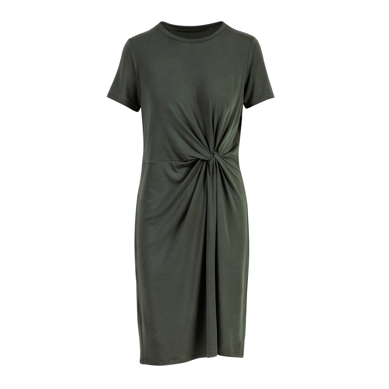 Dress With A Twist, Olive, Sizes include 1S, 2M, 2L, 1 XL. Dress length is 37",7tun257