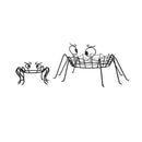 Spooky Spider Pumpkin Holders, set of 2, 11"x10"x8.25"inches
