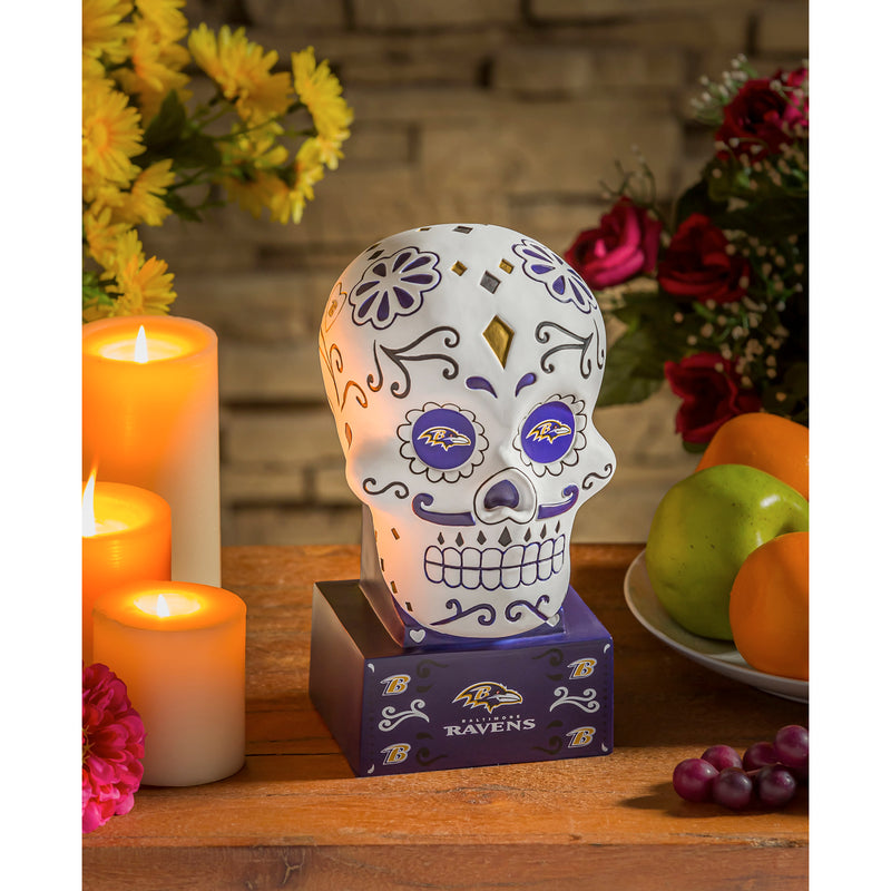 Baltimore Ravens, Sugar Skull Statue,843802sk