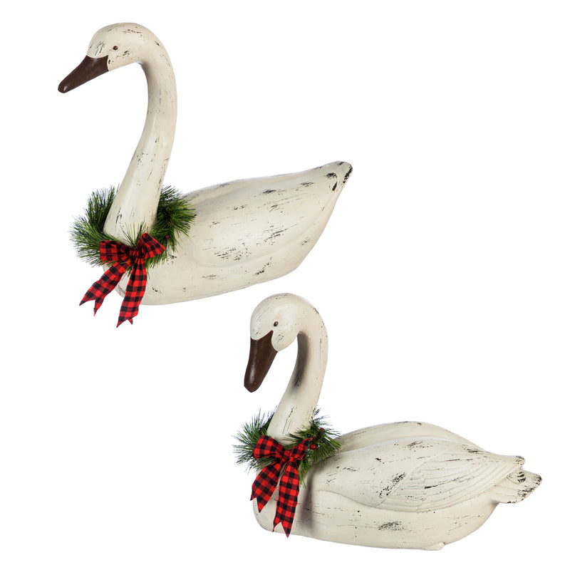 13"H Swan Statuary, 2 Asst,84g2267