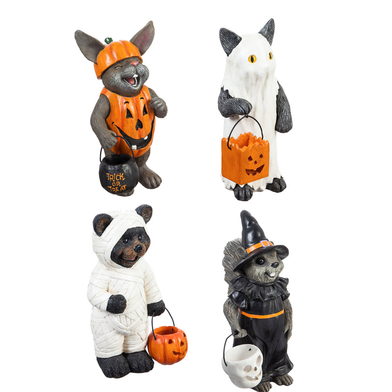 11.25"H Trick or Treat Halloween Statuary, 4 Asst,84g2394