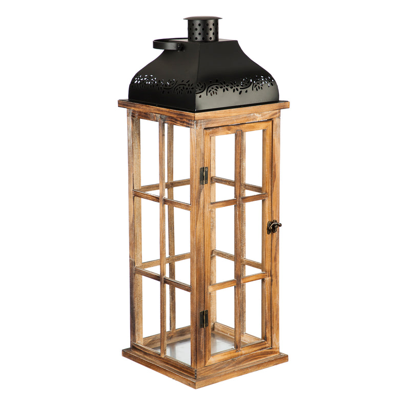 Set of 3 Nested Wood and Metal Lanterns,84g2761