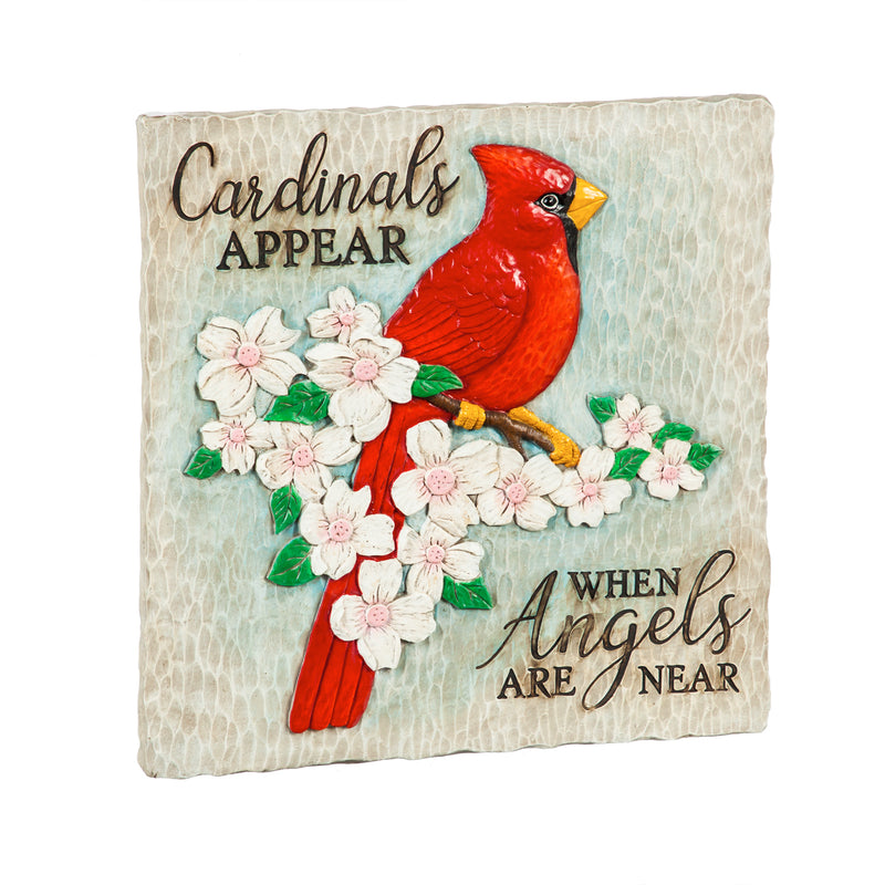 Evergreen 10.5" Garden Stone, Cardinals Appear when Angels are Near, 10.6'' x 3.3'' x 3.3'' inches