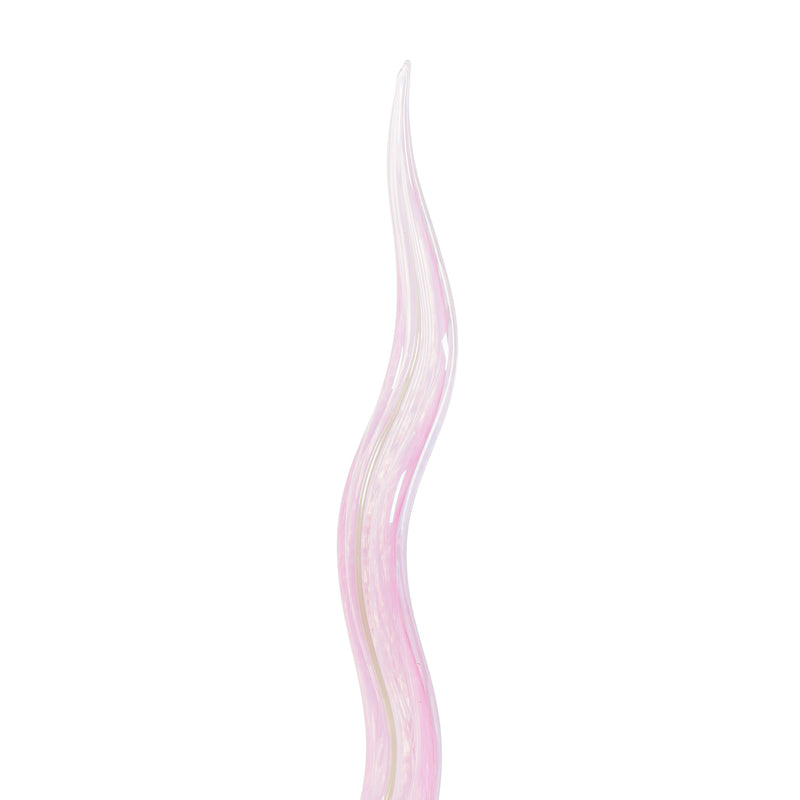 42.5"H Art Glass Reed Garden Stake, Light Pink,84g2915