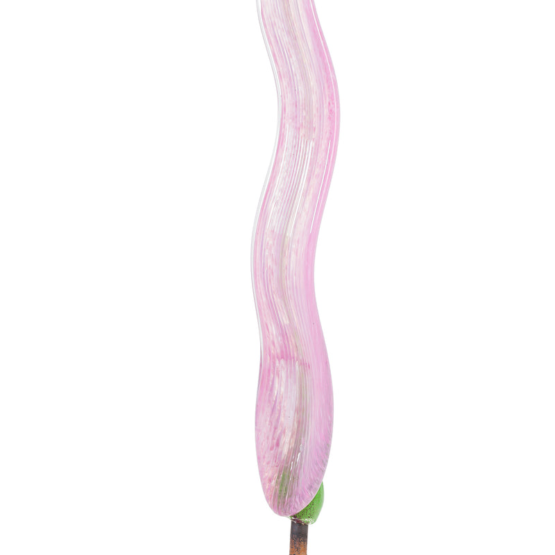 42.5"H Art Glass Reed Garden Stake, Light Pink,84g2915