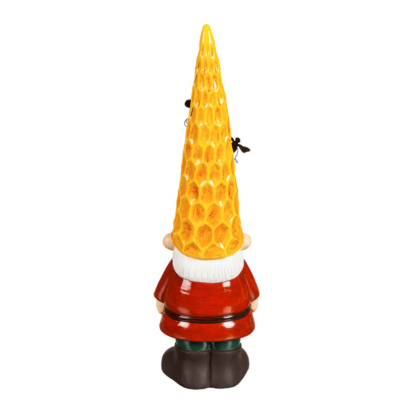 Evergreen 13"H Terracotta Honeycomb Gnome, 13.2'' x 0.9'' x 0.9'' inches