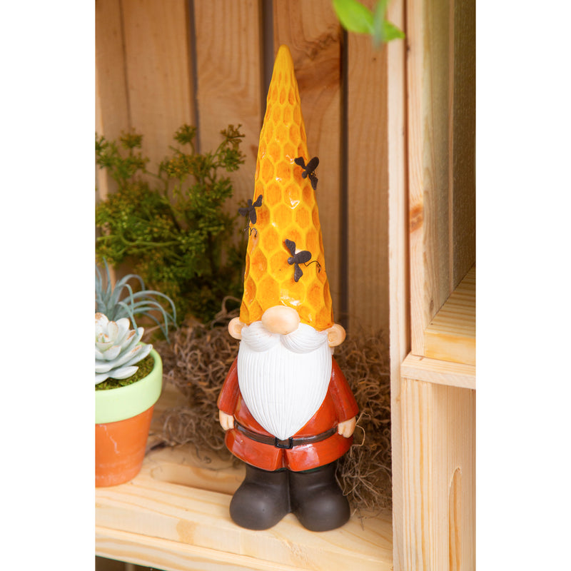 Evergreen 13"H Terracotta Honeycomb Gnome, 13.2'' x 0.9'' x 0.9'' inches