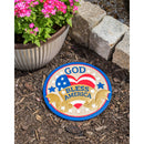10" Garden Stone, God Bless America,84g3314