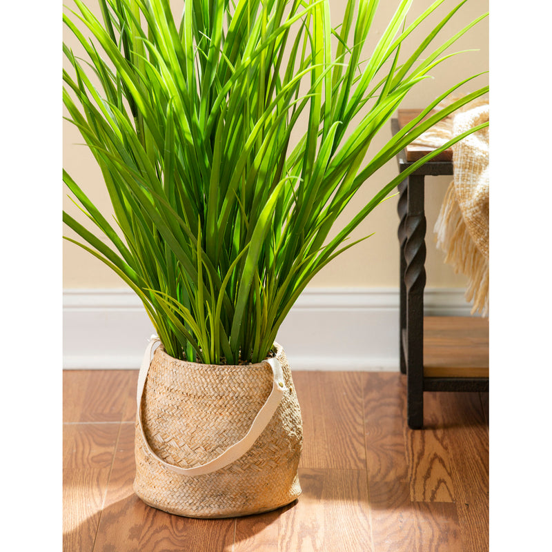 Onion Grass Artificial with Resin Pot,84g3603