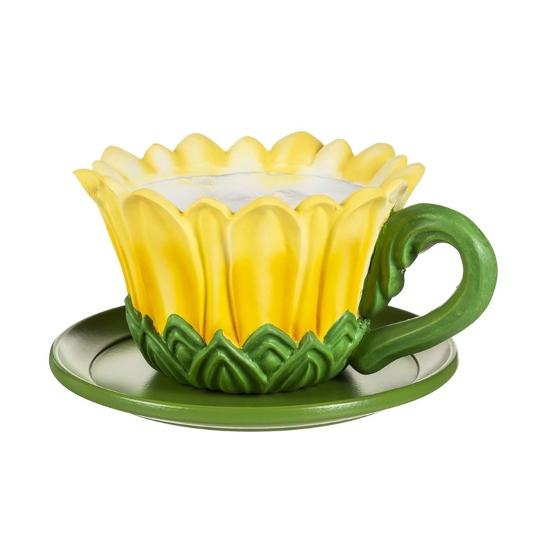 Oversized Fall Teacup Planter with Saucer - Sunflower,84g3612