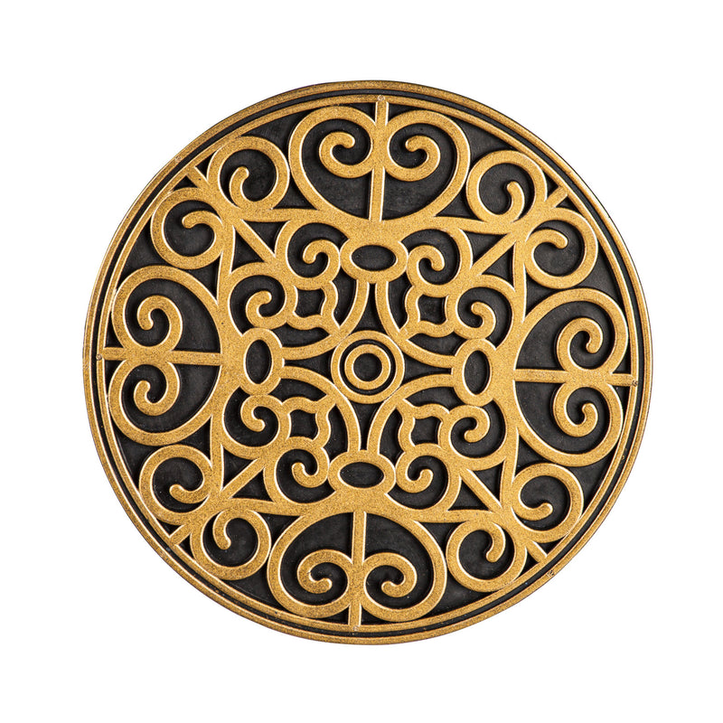 Recycled Rubber Stepping Stones, Set of 3 - Golden Medallion,84g3806