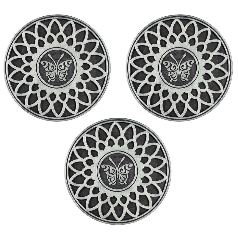 Butterfly in Sunflower recycled rubber stepping stone Set of 3,84g3814