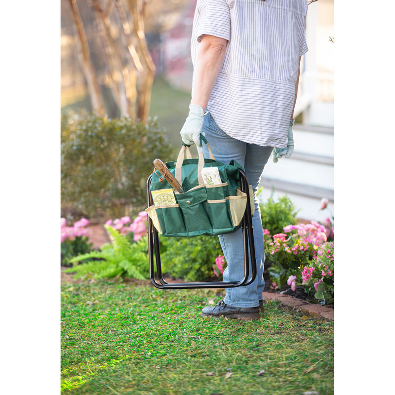 Gardening Combi-Seat with Removeable Tool Bag, 16.73"x11.42"x13.78"inches