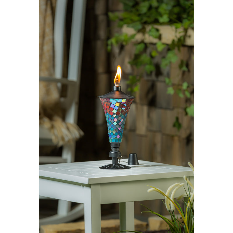 Mosaic Torch Red and Blue Ombre,4.96"x4.96"x66.88"inches