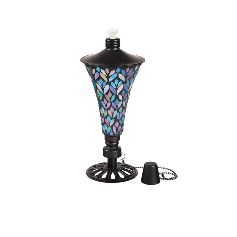 Mosaic Torch, Floral,4.96"x4.96"x66.88"inches