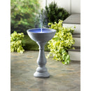 "Valencia" Round Birdbath w/Smart Fountain, 19"x19"x30"inches