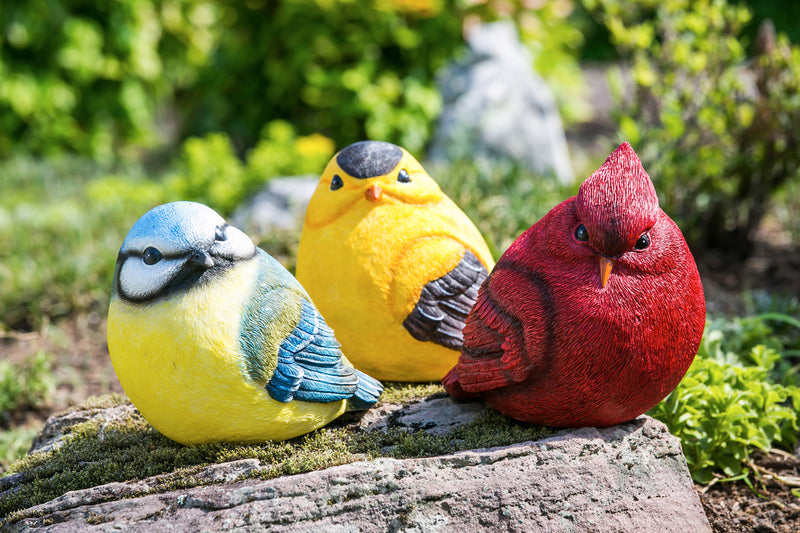 Evergreen For the Birds Portly Statue, 4 Assorted, 7'' x 1.2'' x 1.2'' inches