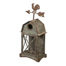 Galvanized Barn Shaped Candle Holder,8chg223