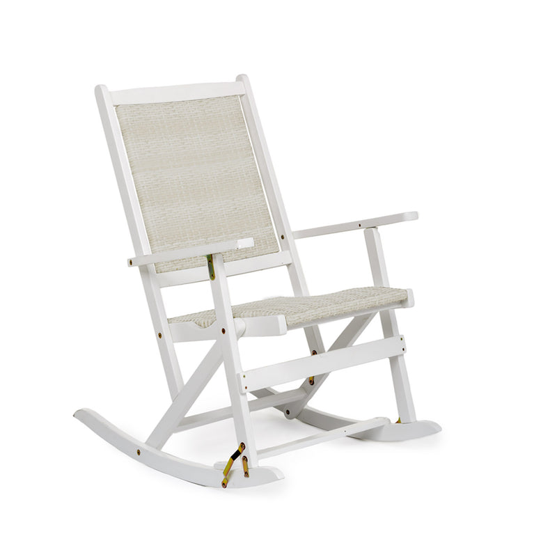 Claytor Folding Eucalyptus Outdoor Rocker - Ivory,8f00328