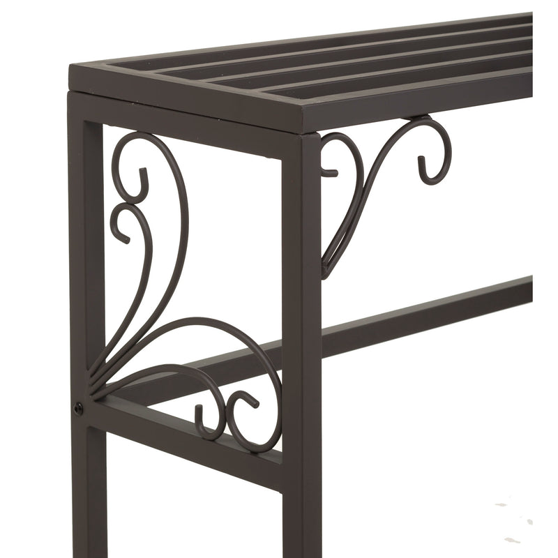 Nesting Metal Plant Stands with Scrollwork, Set of Three,8f00419