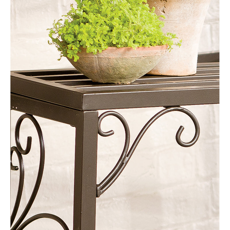 Nesting Metal Plant Stands with Scrollwork, Set of Three,8f00419