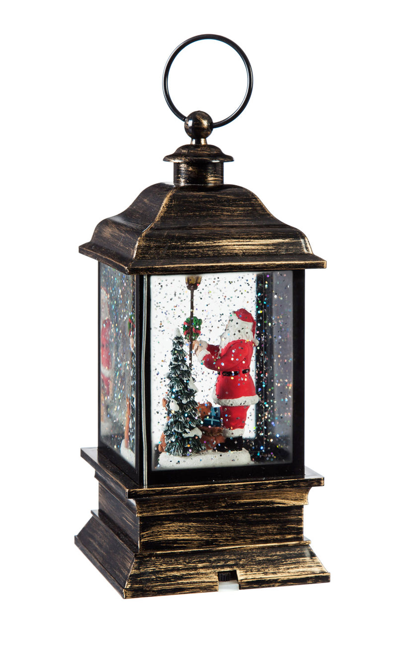 Santa Claus- LED Water Lantern w/ Floating Glitter,8led224