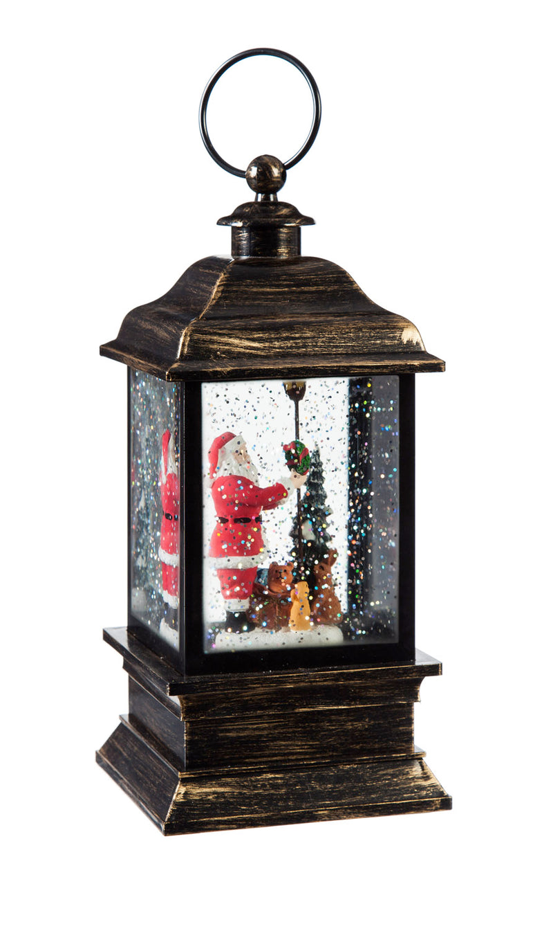 Santa Claus- LED Water Lantern w/ Floating Glitter,8led224