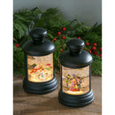 LED Acrylic Lantern Winter Scene Table Decor, 2 Asst,8led362