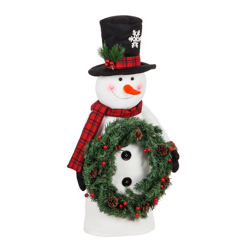 LED Snowman with Wreath Tabletop Décor,8led443