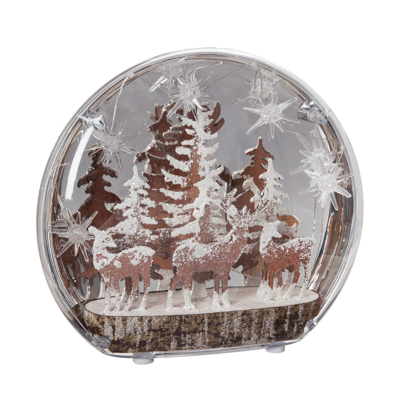 Small Shatterproof LED Disc with Deer Scene,8led483