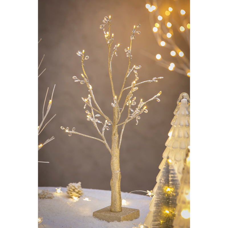 24" High LED Glittered Tree with Crystals,8led538