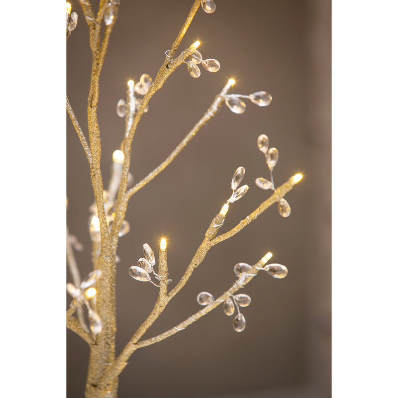 24" High LED Glittered Tree with Crystals,8led538