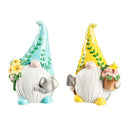 8" LED Terracotta Gardening Gnome with Metal Butterfly Embellishment, 2 Asst,8led704