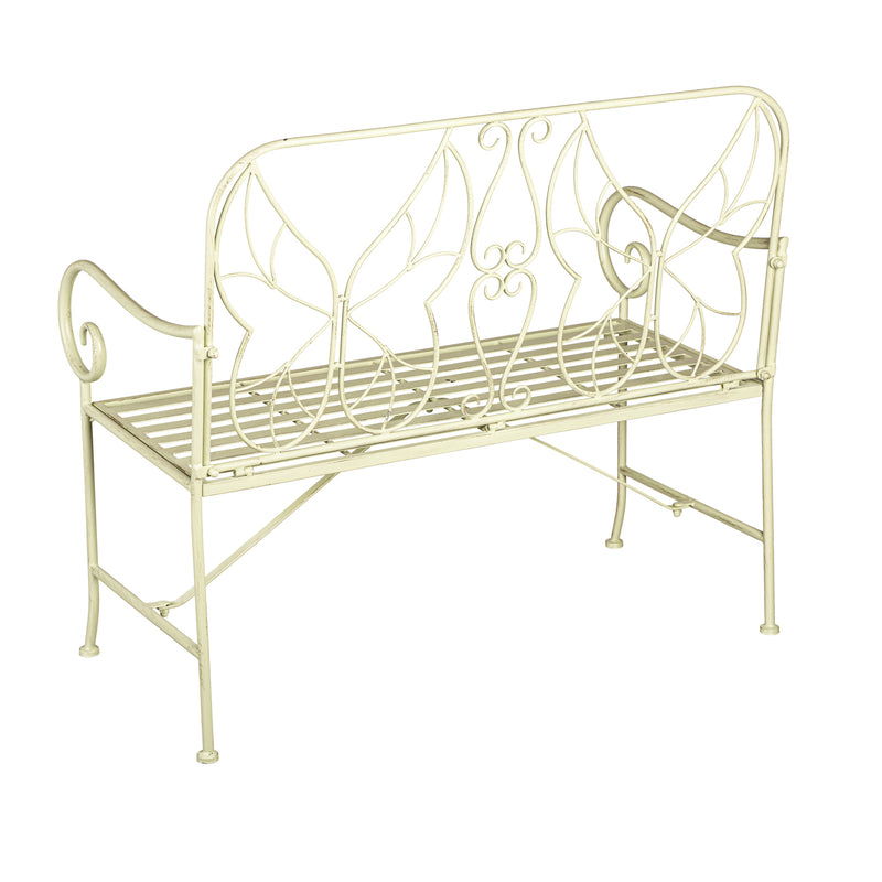 Butterfly Metal Garden Bench in Pistachio,8mb216