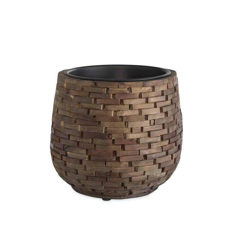 Recycled Acacia Woods Planter Small,8pmtl193