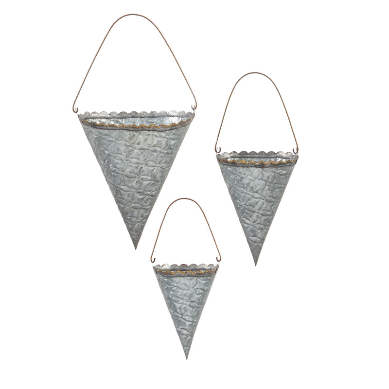 Set of 3 Hanging Planters,8pmtl5195